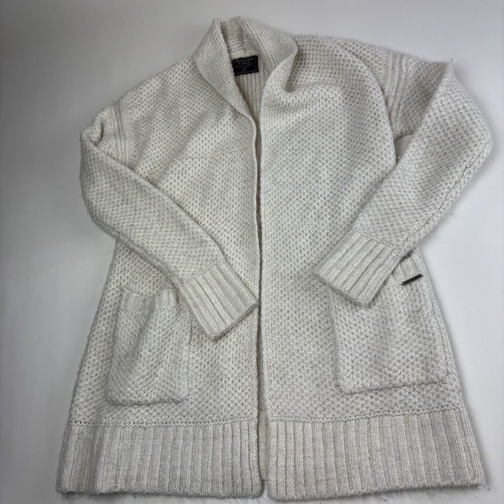 Abercrombie and Fitch Sweater Cardigan Womens Medium Knit Ribbed Oversized